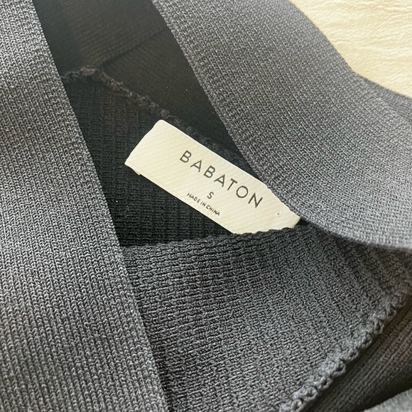 Aritzia Black Sculpt Knit Criss Cross Mini Dress Size S - Picture 4 of 4